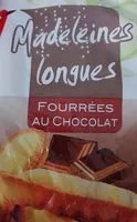 Mängden socker i Madeleines longues coeur saveur chocolat