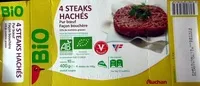 Mängden socker i 4 Steaks Hachés pur bœuf, façon bouchère, issus de l'agriculture biologique