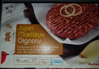 Mängden socker i Super moelleux à oignonsPréparation à 51% de viande bovine hachée et de protéines végétales avec des oignons frits, surgelée