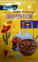 Mängden socker i Assaisonnement pour Chili con Carne