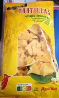 Mängden socker i Tortilla Chips fromage à l'huile de tournesol