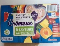 Mängden socker i Les Crémeux avec morceaux6 saveurs : Cassis - Cerise - Pêche - Fraise - Ananas - Abricot