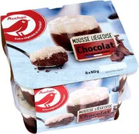 Mängden socker i AUCHAN COEUR mousse liégeoise au chocolat