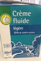 Mängden socker i Crème légère fluide15% de matière grasse