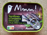 Mängden socker i Sardines à l'ancienne millésime 2019 à l'huile d'olive vierge extra