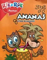 Mängden socker i Jus d'ananas à base de concentré