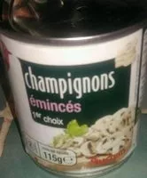 Mängden socker i Champignons de Paris 1er choix Emincés