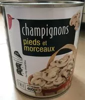 Mängden socker i Champignons de Paris pieds et morceaux