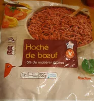 Mängden socker i Haché de boeuf - 15% de matières grasses