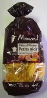 Mängden socker i Pâtes d'Alsace aux 7 oeufs frais au kilo de semoule de blé dur Coquillettes, Petits Nids, Papillons, Spaetzle, Spaghetti, Torsades, blé 100% français
