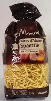 Mängden socker i Spaetzle pâtes d'Alsace IGP aux 7 œufs frais