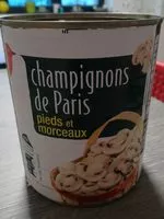 Mängden socker i Champignons de Paris pieds et morceaux