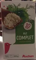 Mängden socker i Riz complet cuisson rapide 10 minutes