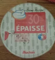 Mängden socker i Crème entière épaisse30% Mat. Gr.