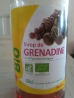 Mängden socker i Sirop grenadine bio