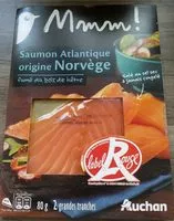 Mängden socker i Saumon Atlantique origine Norvège (label rouge)