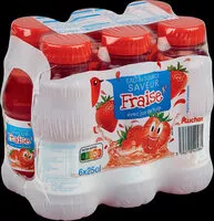 Mängden socker i AUCHAN - Eau de source fraise - avec jus de fruits à base de concentrés