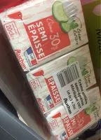 Mängden socker i Crème entière semi-épaisse30% mat. gr.
