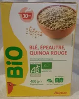 Mängden socker i Blé, épeautre, quinoa rouge issus de l'agriculture biologiqueIT- BIO- 007 Agriculture UE / non UE