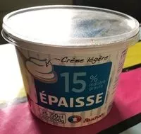 Mängden socker i Crème légère épaisse15% Mat. Gr.