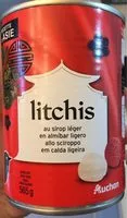 Mängden socker i Litchis au sirop léger