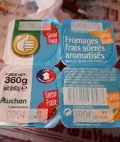 Mängden socker i Fromage frais sucré aromatiséSaveur Fraise / Saveur Framboise / Saveur Bananesource de calcium et de vitamine DPicto : Lait Origine France
