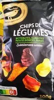 Mängden socker i Chips de légumesBetteraves, carottes, patates douces & panais