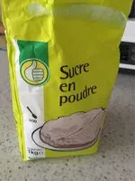 Mängden socker i Sucre blanc en poudre