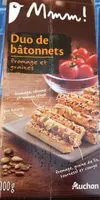 Mängden socker i DUO DE BÂTONNETS fromage et graines