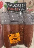 Mängden socker i Saucisses fumees a cuire