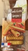 Mängden socker i Madeleines longues coeur saveur fraise