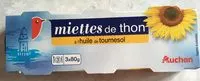Mängden socker i Miettes de Thon listao à l'huile de tournesol 3x1/10
