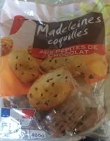 Mängden socker i Madeleines aux pépites de chocolat