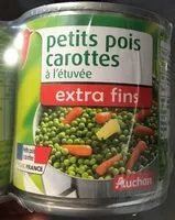 Mängden socker i Petits pois extra-fins et jeunes carottes à l'étuvée
