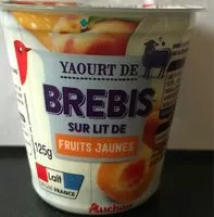 Mängden socker i Yaourt de Brebis sur lit de Fruits Jaunes