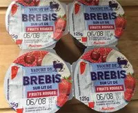 Mängden socker i indiquer Yaourt de brebis fruits rouges, aromatisés