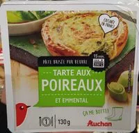 Mängden socker i Tarte aux poireauxcrème fraîche, emmental