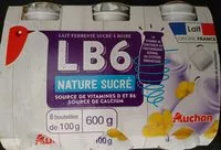 Mängden socker i Lait fermenté à boire LB6 nature sucrésource de calciumsource de vitamines D et B6