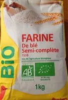 Mängden socker i Farine de blé semi complète bio bio
