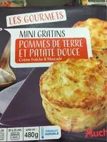 Mängden socker i Mini gratin de pomme de terre et de patate douce à la crème fraîche pointe de muscade