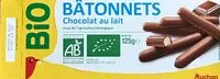 Mängden socker i Bâtonnets chocolat au lait BIO