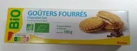 Mängden socker i Biscuits fourrés chocolat au lait BIO