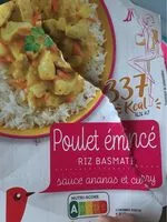Mängden socker i Poulet curry & ananas Riz Basmati