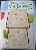 Mängden socker i Terrine aux Saint Jacques**** Argopecten purpuratus, Zygochlamys patagonica, Chlamys nobilis, Pecten maximus, Chlamys opercularis. Origines : Pérou, Argentine, Vietnam, USA, Indonésie, Iles Féroé, Roy