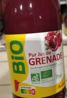 Mängden socker i 100% Pur Jus Grenade BioSans sucres ajoutés*