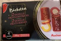 Mängden socker i Bûchettes Sorbets et crème glacée2 fruits rouges, vanille 2 fruits exotiques, vanille