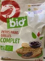 Mängden socker i Petits Pains Grillés Complet sans sucres ajoutés biologique