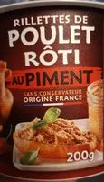 Mängden socker i Rillettes de poulet rôti en cocotte au piment