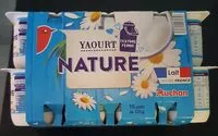 Mängden socker i Yaourt naturetexture ferme