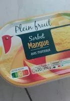 Mängden socker i Plein fruit - Sorbet mangue - avec morceaux